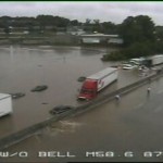 Vehicles stranded in Interstate 24 flood waters