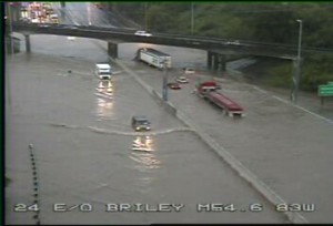 Flooding near Briley Parkway