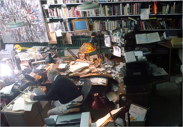 William F. Buckley at his desk