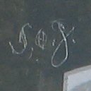 Sarah Orne Jewett\'s initials carved in her bedroom window