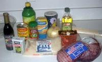 The kebab ingredients (including my substitutions)